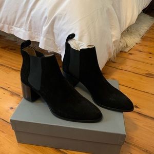 Everlane The Heel Boot - Black Suede